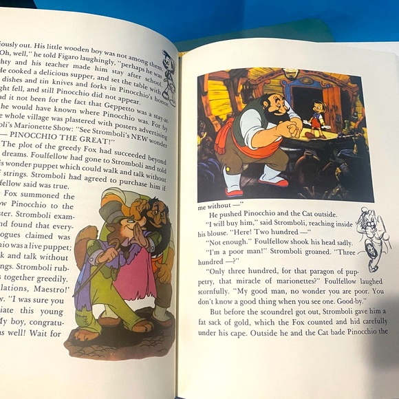 WALT DISNEYS VERSION OF PINOCCHIO VTG 1988 HARDCOVER BOOK & DUST JACKET LIKE NEW - Picture 10 of 15